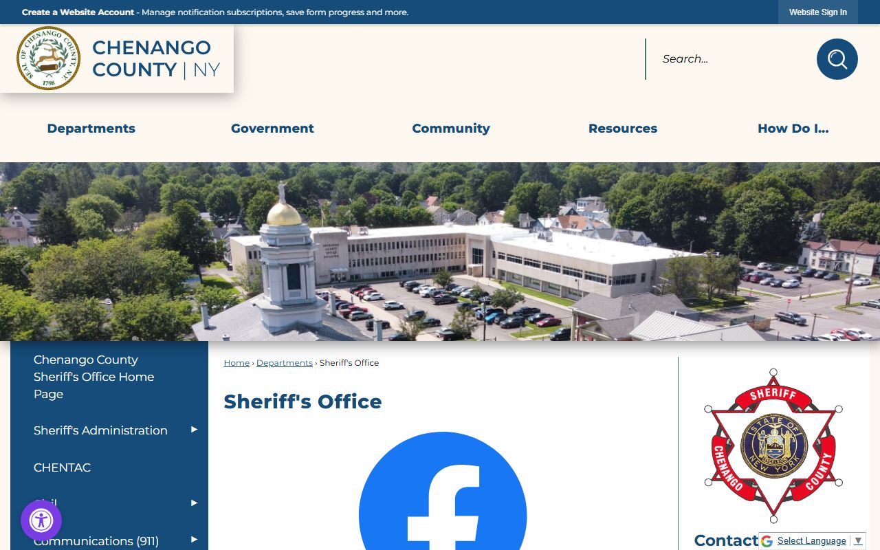 Chenango County Sheriff's Office released inmates search