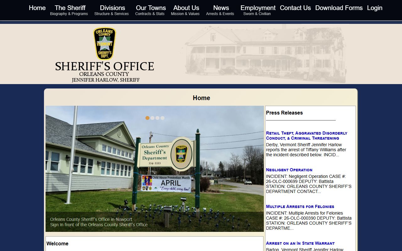 Orleans County Sheriff's Office released inmates search tools