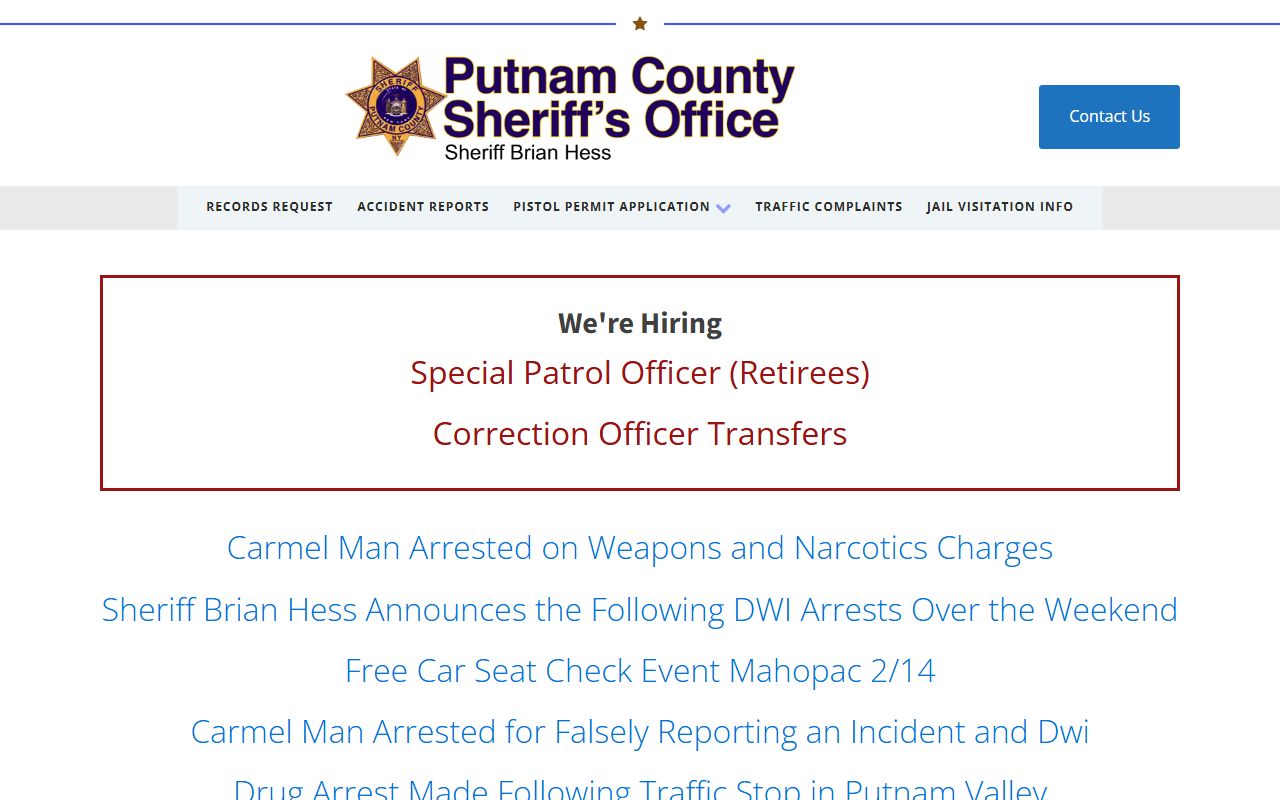 Putnam County Sheriff's Office corrections division released inmates