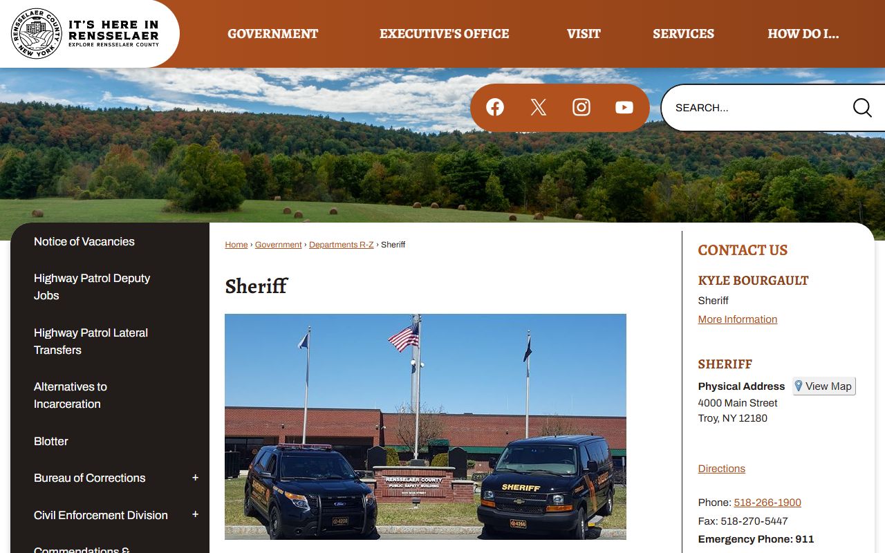 Rensselaer County Sheriff's Office released inmates search