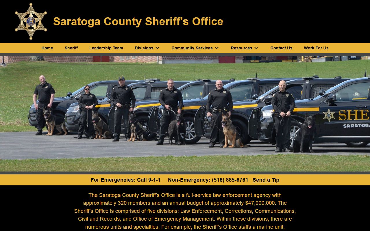 Saratoga County Sheriff's Office released inmates search