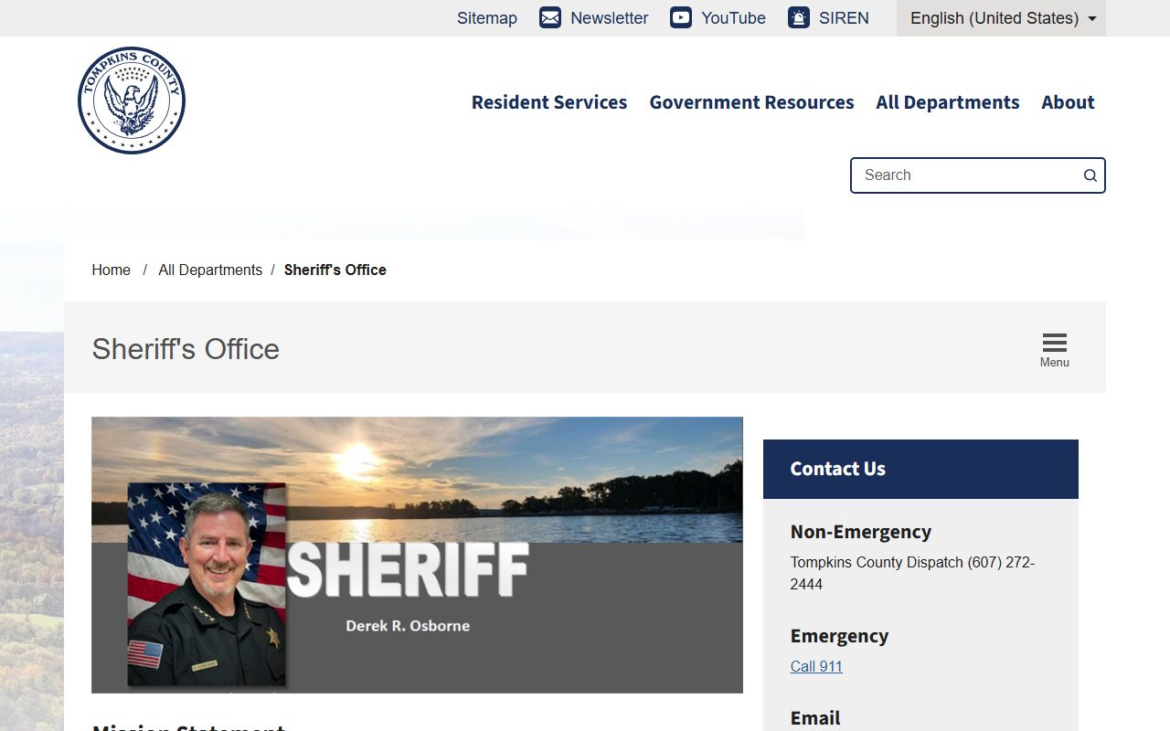 Tompkins County Sheriff's Office released inmates search and jail information